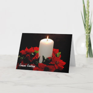 Chrismas Candle Greeting Card Feiertagskarte