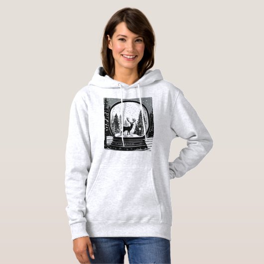 Chrismas deer and trees hoodie for women (Vorne ganz)