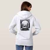 Chrismas deer and trees hoodie for women (Schwarz voll)