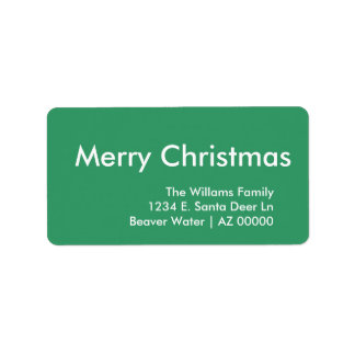 Chrismas Green Adressaufkleber