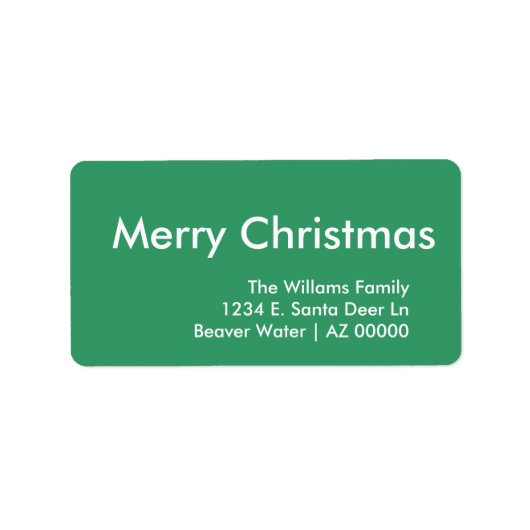 Chrismas Green Adressaufkleber (Vorne)