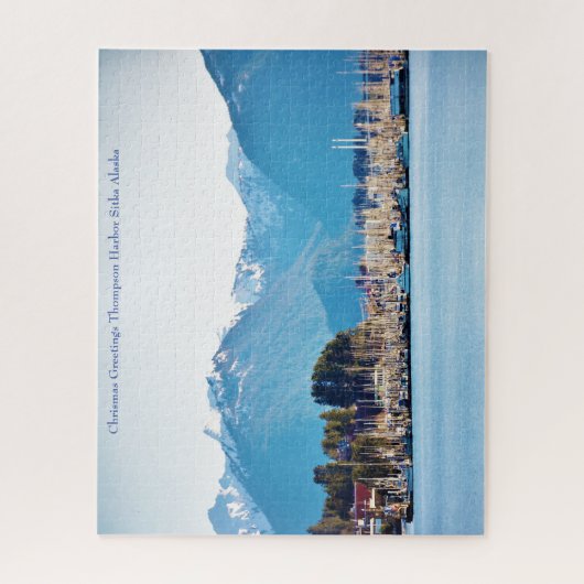 Chrismas Grüße Alaska Thompson Harbour Sitka Puzzle (Vertikal)