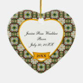 Chrismas-Kämpfer-Muster für das Foto des Kindes Keramik Ornament (Hinten)