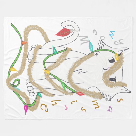 Chrismas Mess Fleecedecke (Vorderseite (Horizontal))