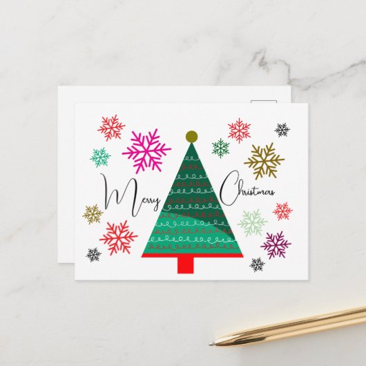 Chrismas Postkarte (Vorderseite/Rückseite Beispiel)