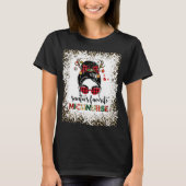 Chrismas Santa Favorite Nicu Nurse Leopard Print T-Shirt (Vorderseite)