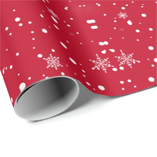Chrismas Schneeflocken WRAPPING PAPIER Geschenkpapier (Rolleneckpunkt)