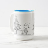 CHRISMAS-TASSE ZWEIFARBIGE TASSE (Vorderseite Links)