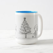 CHRISMAS-TASSE ZWEIFARBIGE TASSE (VorderseiteRechts)