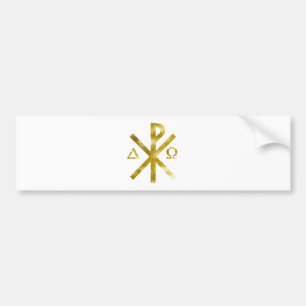 Chrisme AlphaOméga Or-2 Autoaufkleber