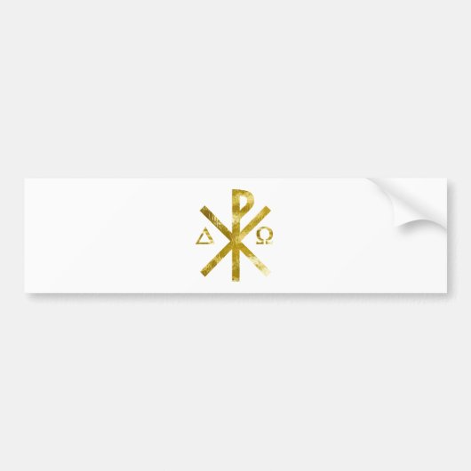 Chrisme AlphaOméga Or-2 Autoaufkleber (Vorne)