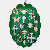 Chrismons Ornament Karte (Links)