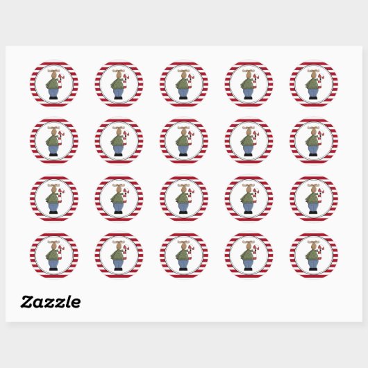 Chrismoose Holiday Umschlag Aufklebers Stickers (Blatt)