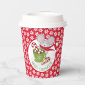ChrisMouse Schneeflocken Papiertasse Pappbecher (Rückseite)