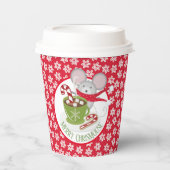 ChrisMouse Schneeflocken Papiertasse Pappbecher (Vorderseite)