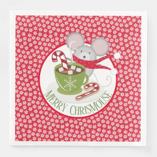 ChrisMouse Snow Flakes Paper Napkin Serviette (Vorderseite)