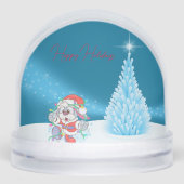 Chrismtas Bunny Rabbit Snow Globe Schneekugeln (Vorderseite)
