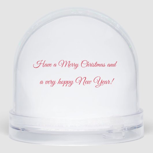 Chrismtas Bunny Rabbit Snow Globe Schneekugeln (Rückseite)