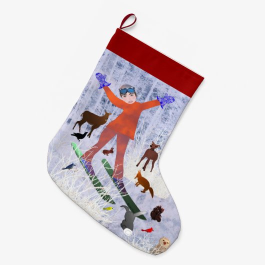 Chrismtas Joy LeeMarie's Creative Design Großer Weihnachtsstrumpf (Vorderansicht (hängend))