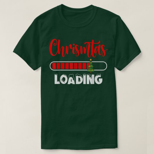 Chrismtas Loading Merry Xmas Tree Religiöse Holida T-Shirt (Design vorne)