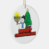 Chrismukka-Baum Keramikornament (Rechts)