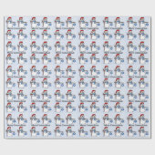 Chrismukka Snowman Wrapping Paper Geschenkpapier (Flach)