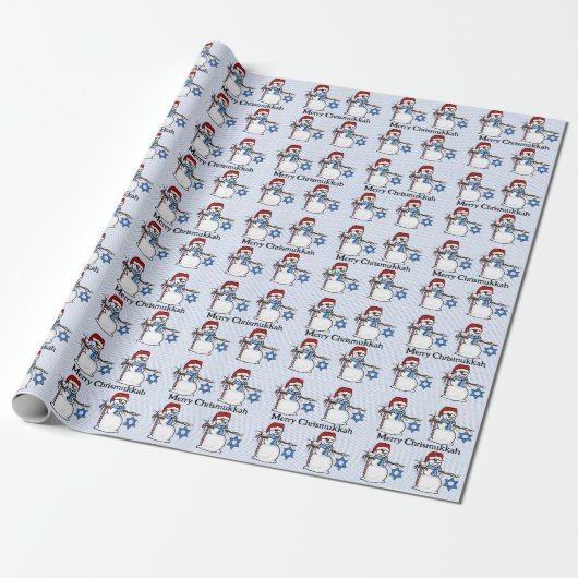 Chrismukka Snowman Wrapping Paper Geschenkpapier (Ungerollt)
