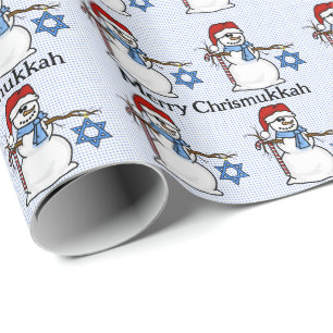 Chrismukka Snowman Wrapping Paper Geschenkpapier