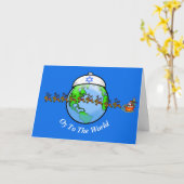 Chrismukka World and Yarmulke (Kipper) Card Karte (Gelbe Blume)