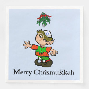 Chrismukkah Elf Paper Napkins Serviette