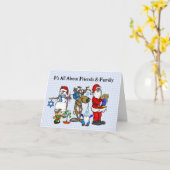 Chrismukkah Familie Weihnachtskarte Karte (Gelbe Blume)