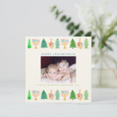 Chrismukkah Foto Holiday Message Weihnachtskarte Feiertagskarte (Stehend Vorderseite)