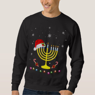 Chrismukkah Hannukah Weihnachtsmannmütze Weihnacht Sweatshirt