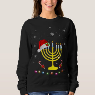 Chrismukkah Hannukah Weihnachtsmannmütze Weihnacht Sweatshirt