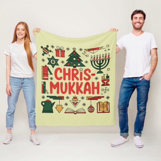 Chrismukkah Hanukkah Weihnachten Jüdisches Religiö Fleecedecke (Beispiel)