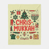 Chrismukkah Hanukkah Weihnachten Jüdisches Religiö Fleecedecke (Vorderseite)