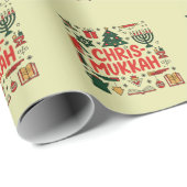 Chrismukkah Hanukkah Weihnachten Jüdisches Religiö Geschenkpapier (Rolleneckpunkt)