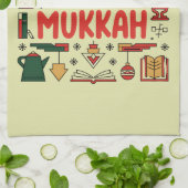 Chrismukkah Hanukkah Weihnachten Jüdisches Religiö Geschirrtuch (Gefaltet)