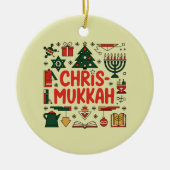 Chrismukkah Hanukkah Weihnachten Jüdisches Religiö Keramik Ornament (Vorne)