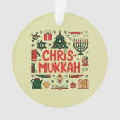 Chrismukkah Hanukkah Weihnachten Jüdisches Religiö Ornament (Vorderseite)