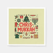 Chrismukkah Hanukkah Weihnachten Jüdisches Religiö Serviette (Vorderseite)
