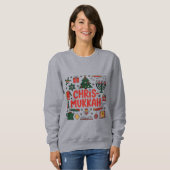 Chrismukkah Hanukkah Weihnachten Jüdisches Religiö Sweatshirt (Vorne ganz)