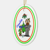 Chrismukkah Keramik Ornament (Links)