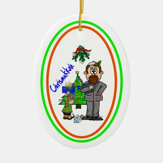 Chrismukkah Keramik Ornament (Vorne)