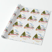Chrismukkah-Mischfeiertagsmuster Geschenkpapier (Ungerollt)