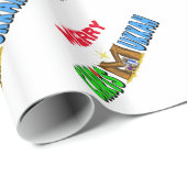 Chrismukkah mit Krippe als m-Geschenk-Verpackung Geschenkpapier (Rolleneckpunkt)