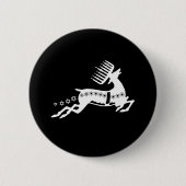 Chrismukkah Reindeer white Button (Vorderseite)