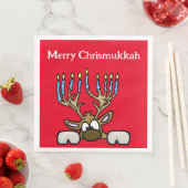 Chrismukkah Reinder mit Menorah Antlers Napkins Serviette (Beispiel)