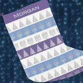 Chrismukkah Silver Menorah Treppenstück Muster Kleiner Weihnachtsstrumpf