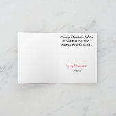 Chrismukkah Snowman Funny Grußkarte Karte (Innenseite)